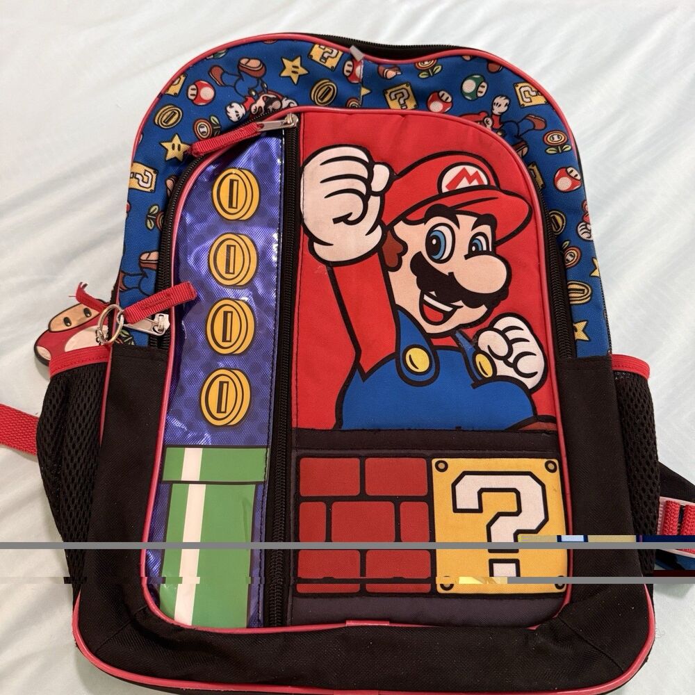Super Mario + Harry Potter Colab 16" Backpack Lightweight Durable Special Zipper